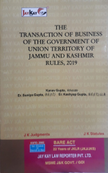 Transaction Of Business Of The Government Of Union Territory Of Jammu And Kashmir Rules, 2019
